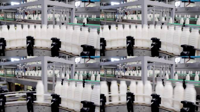 高效的牛奶装瓶厂——现代生产设施中乳制品的创新、自动化和质量保证。