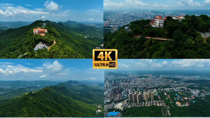 4K湖南郴州苏仙岭郴州鸟瞰