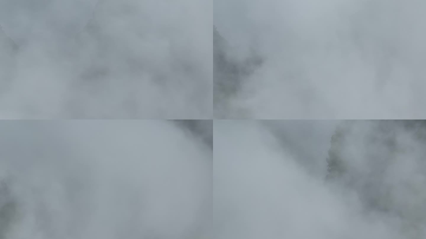 无人机航拍穿云山顶云海飘过仙境来宾圣堂山