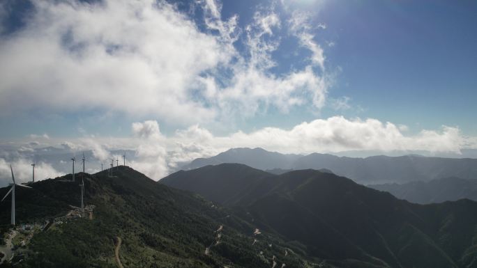 括苍山日出风车云海