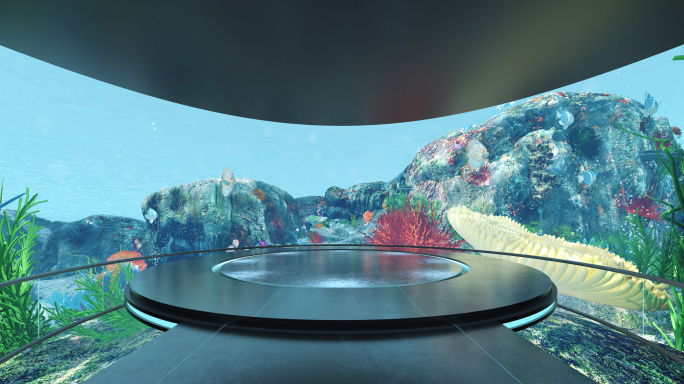 4K海底世界180度超宽弧形屏裸眼3D