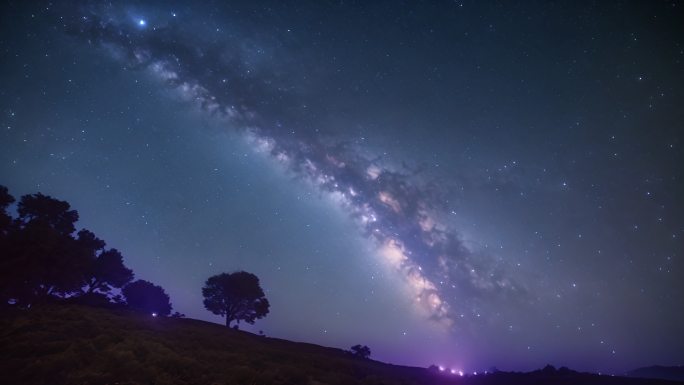 4K唯美星空银河系宇宙延时