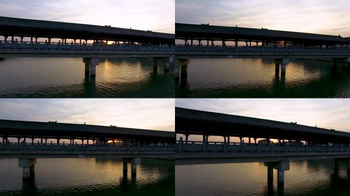 夕阳廊桥