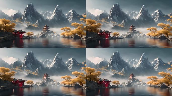 3D中国水墨风景