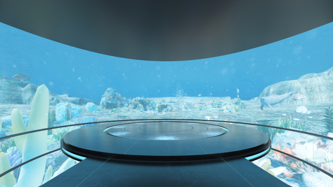 8K_海底鱼群180度超宽弧形屏裸眼3D