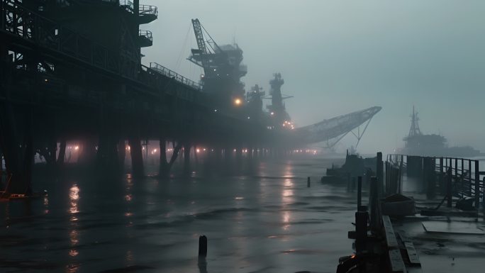 4k船厂工厂港口背景②