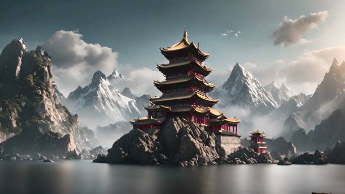 3D中国水墨风景