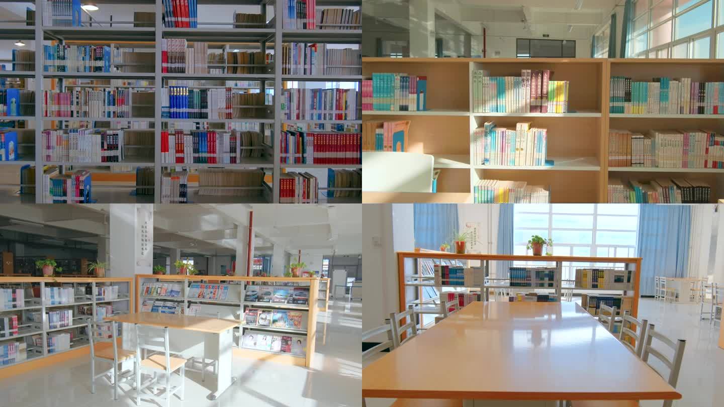 宽敞明亮的图书馆自习室