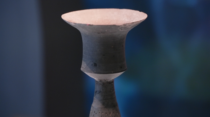 陶器时代 黑陶蛋壳杯