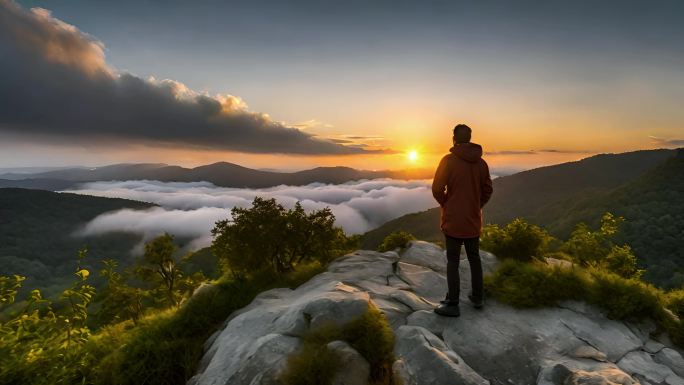 高山云海 日出云海 看日出 看夕阳