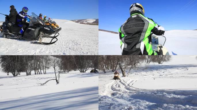 冬天塞北雪乡雪地摩托车比赛2