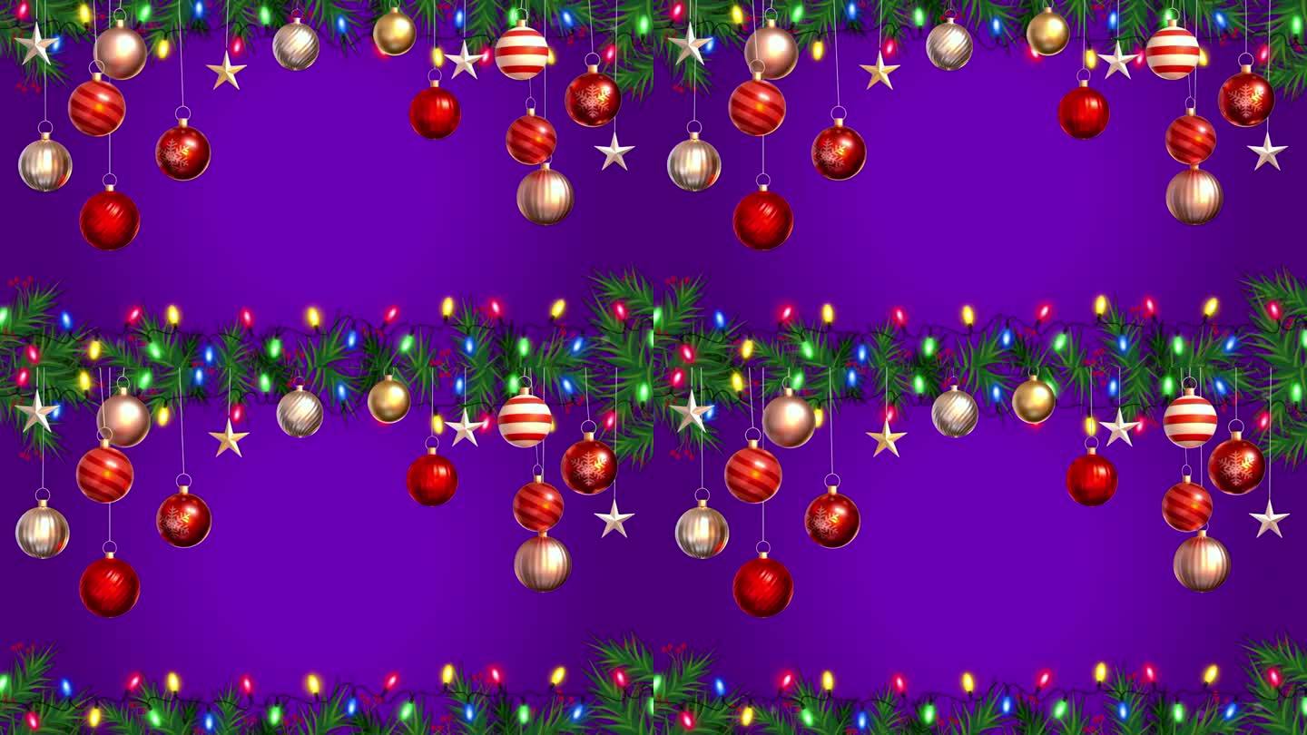 动画红色球框架与紫色背景。