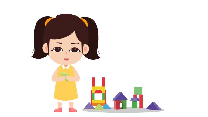 高清MG女孩儿童搭积木幼儿园玩具动手