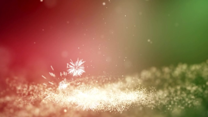4K视频圣诞快乐和新年快乐树礼品卡背景