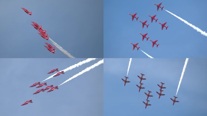 4K高质量：英国皇家空军红箭飞行表演队