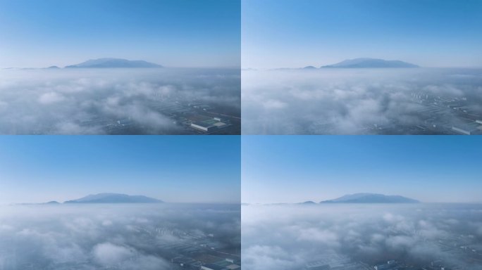 平流雾上的九江庐山航拍延时