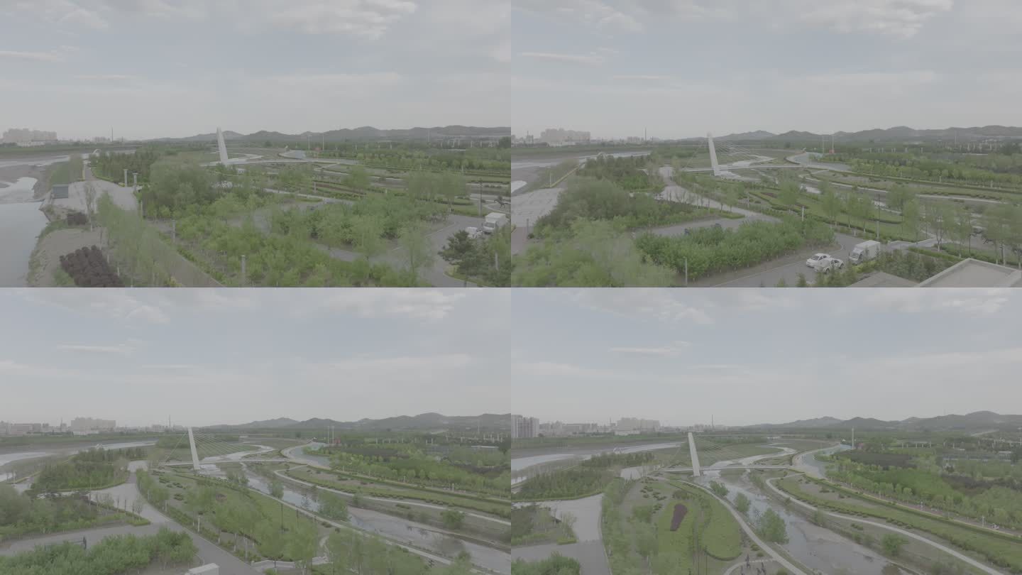 航拍 乌兰浩特 城市 空镜 4K