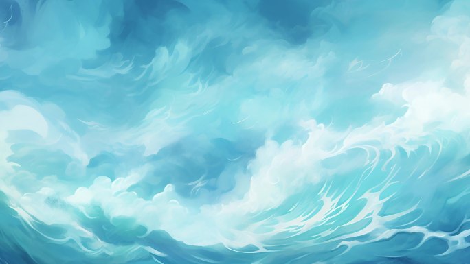 海浪抽象流动 淡雅水墨流动背景