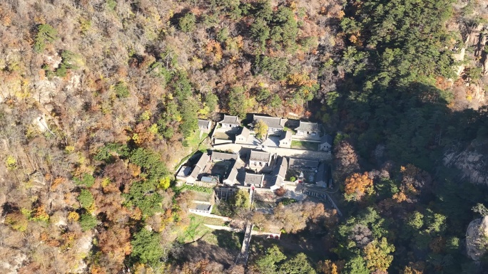 航拍辽宁千山大安寺