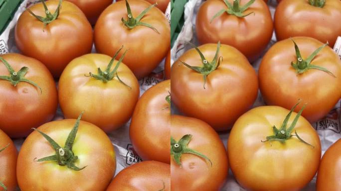 街头蔬果市场的精致瑞士品质认证番茄特写