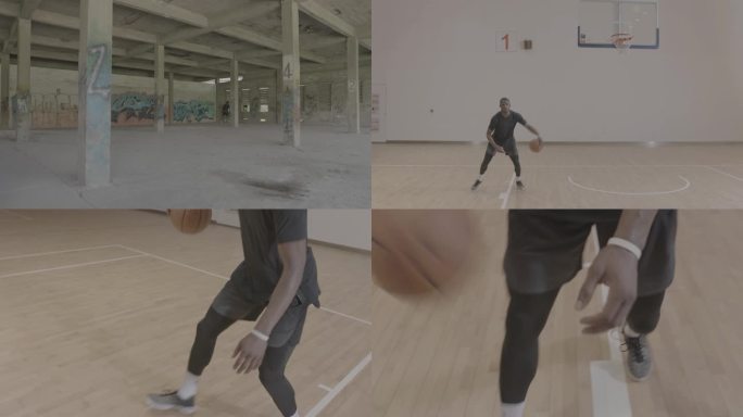 美国黑人中年工业篮球训练