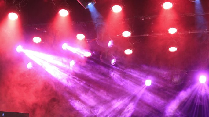 舞台灯光光效DJ歌舞厅灯光实拍4K