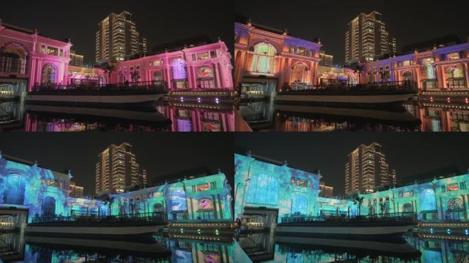 北京朝阳区国际灯光节亮马河沿岸灯光大屏3