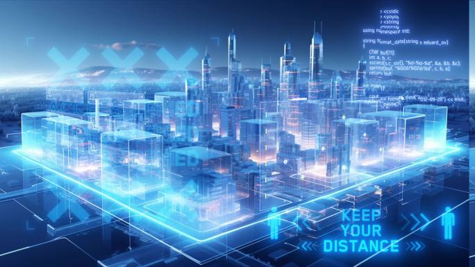 科幻未来城市智慧管理数据平台监控大屏