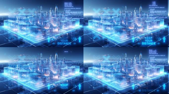 科幻未来城市智慧管理数据平台监控大屏