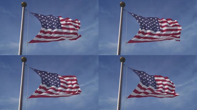 4K美国国旗-可循环
