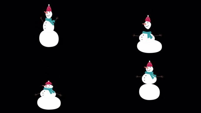 圣诞雪人搞笑可爱雪人动画