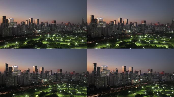深圳湾科技生态园建筑群沙河高尔夫球场夜景