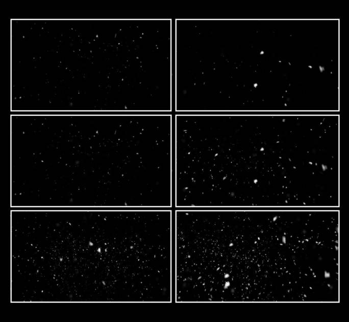 六种透明通道下雪素材·附带AE模板