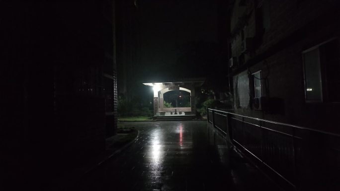 小区路灯 公园路灯 雨夜路灯 忧郁 优伤