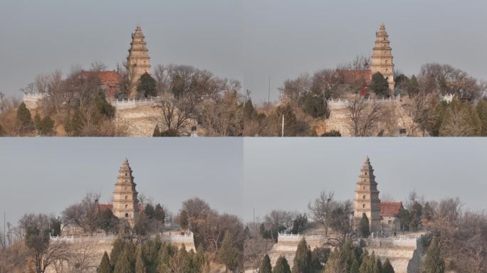 荥阳地标风景名胜历史古迹千尺塔旅游景区