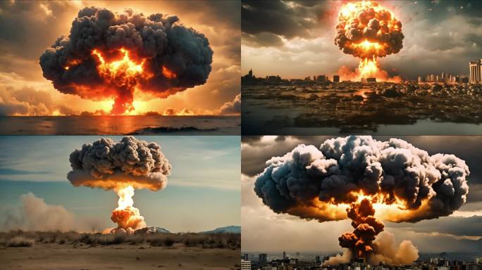 原子弹爆炸 核弹爆炸 蘑菇云爆炸战争合集