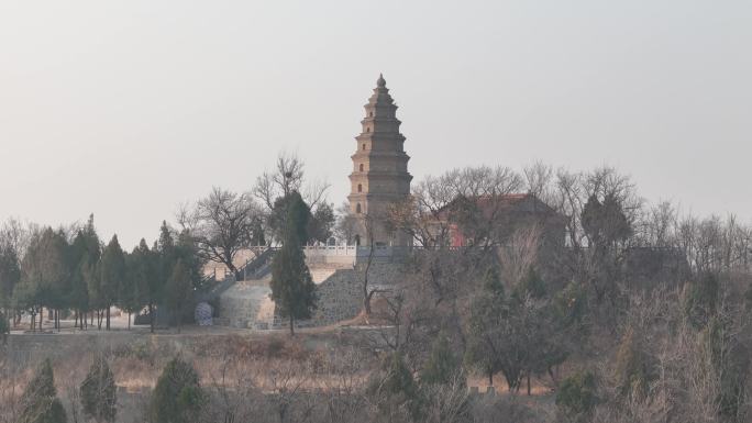 荥阳地标风景名胜历史古迹千尺塔旅游景区