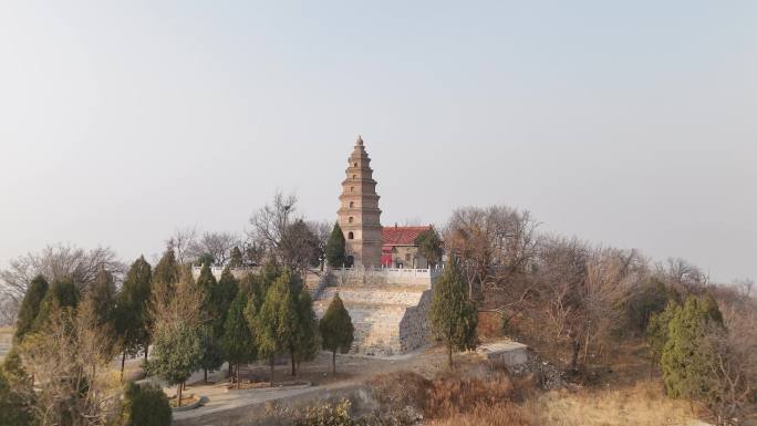 荥阳地标风景名胜历史古迹千尺塔旅游景区