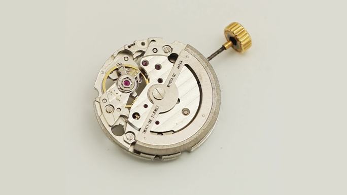 机械手表机芯齿轮旋转结构金属弹簧工业设计