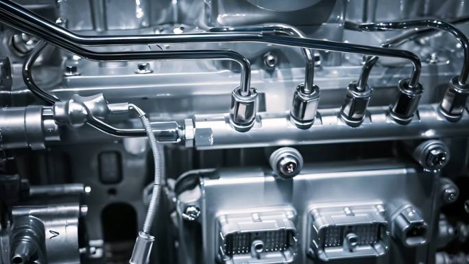 汽车引擎发动机特写活塞工业机械零部件气缸