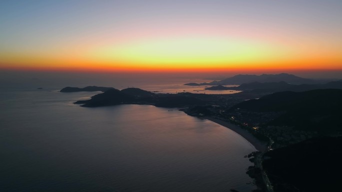 海边海岛傍晚晚霞