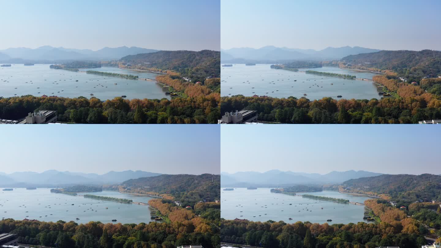 杭州西湖风景区秋季风光