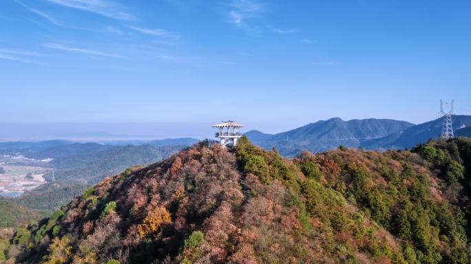 九江天花井心远亭环绕航拍延时