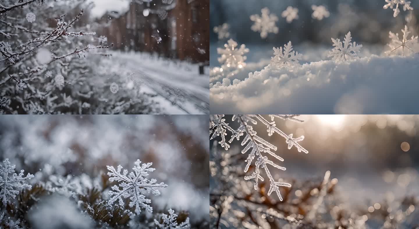 雪花素材 冬天 圣诞节 飘雪素材