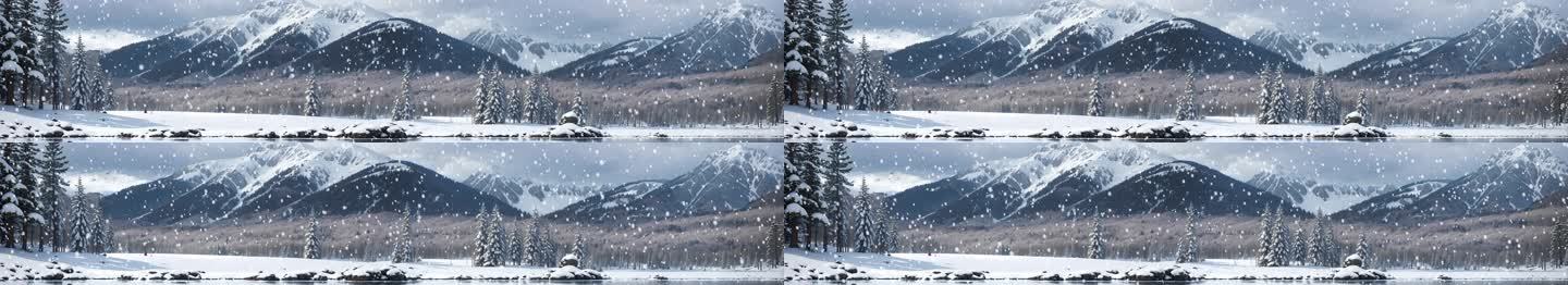 冬天雪山场景1_6