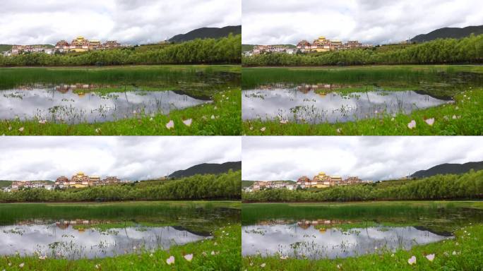 松赞林寺外景虚焦