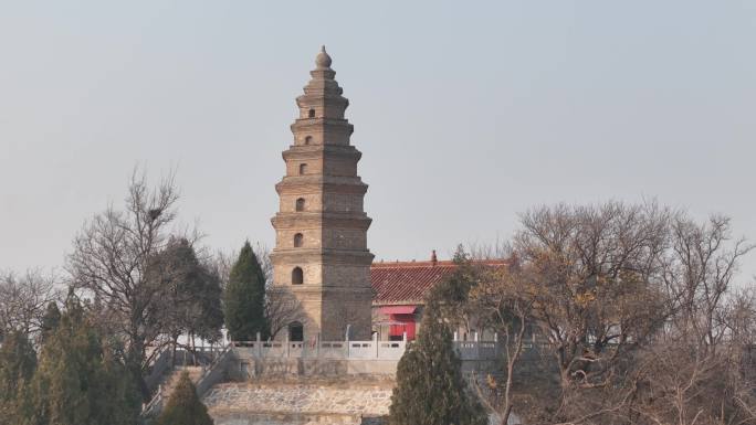 荥阳地标风景名胜历史古迹千尺塔旅游景区