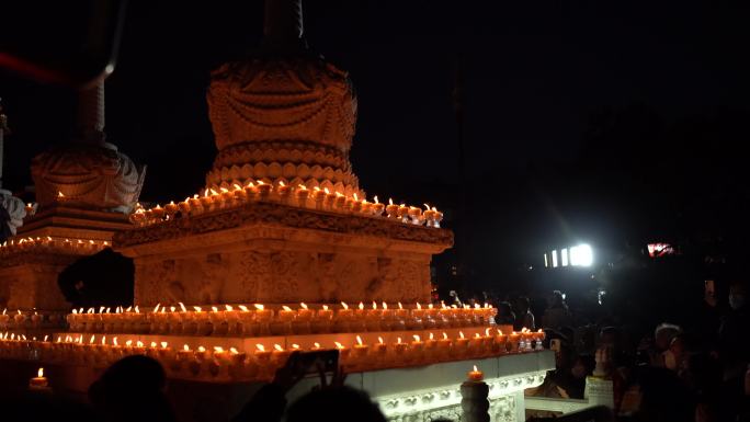 2023年西安广仁寺庙燃灯法会祈福藏传