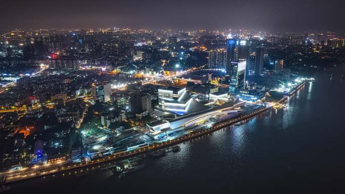 广州白鹅潭地标夜景