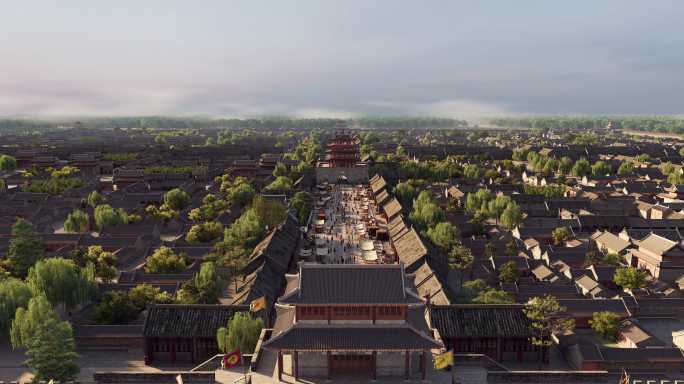 山东聊城山陕会馆古代建筑三维动画